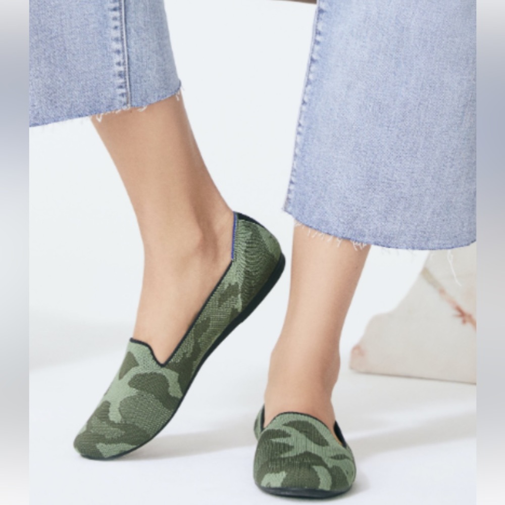Rothy’s The Loafer in Olive Green Camo
